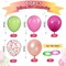 Tropical Party Green Pink Balloons (Pink Green Rose Gold) 12 inch 60pcs